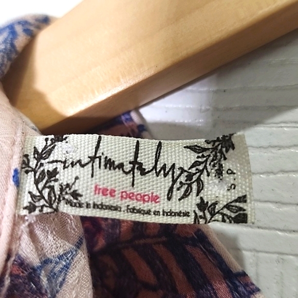 Free People She Moves Chemise high neck lace trim mini dress size S - Picture 4 of 6